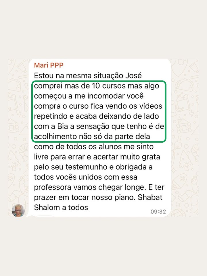 Mari: “comprei mais de 10 cursos”