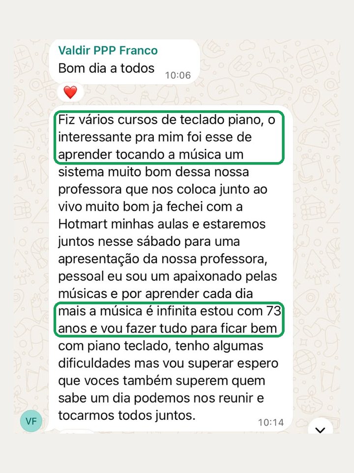Valdir, 73 anos: aprender tocando a música